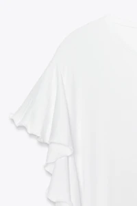 T-SHIRT MANCHES À VOLANTS