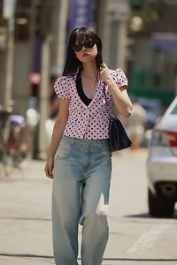 POLKA DOT CROPPED JACKET