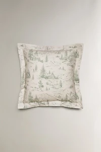 TAIE D’OREILLER PERCALE TOILE DE JOUY NOËL
