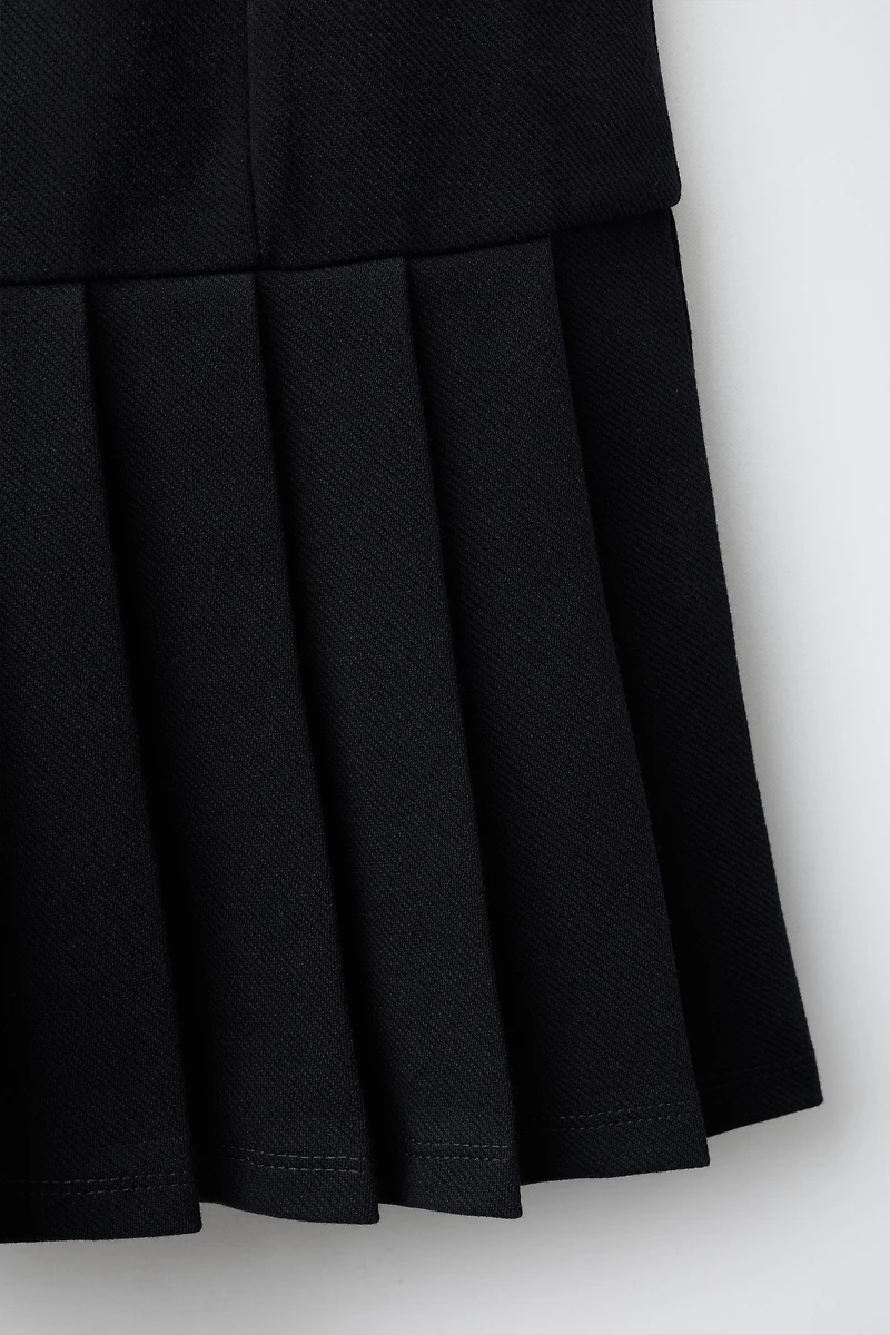 PLEATED PINAFORE DRESS