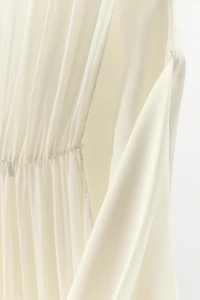 COMBINATION SATIN EFFECT LONG DRESS