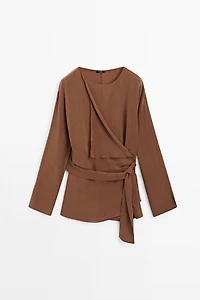 Kimono fluide avec nœud
