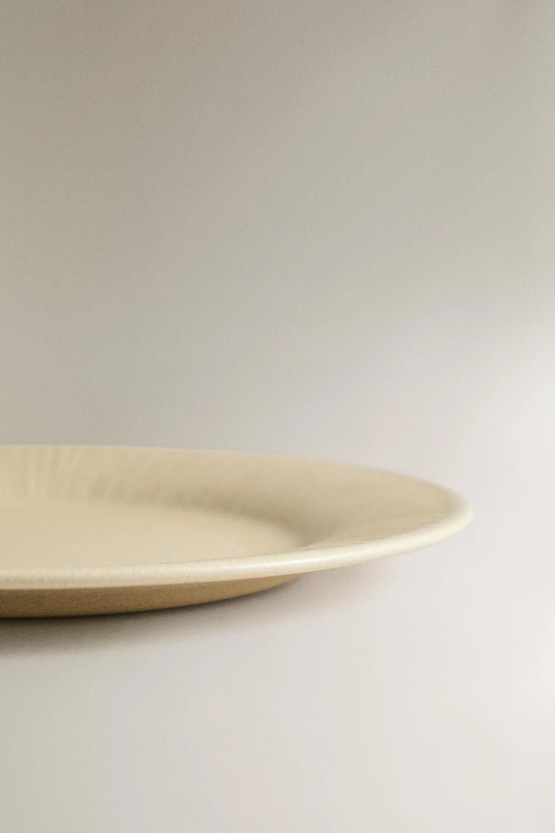 STRIPED STONEWARE DESSERT PLATE