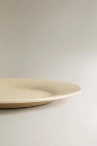 STRIPED STONEWARE DESSERT PLATE