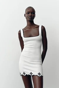 EMBROIDERED PEARL DRESS