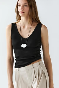 Cotton blend strappy top