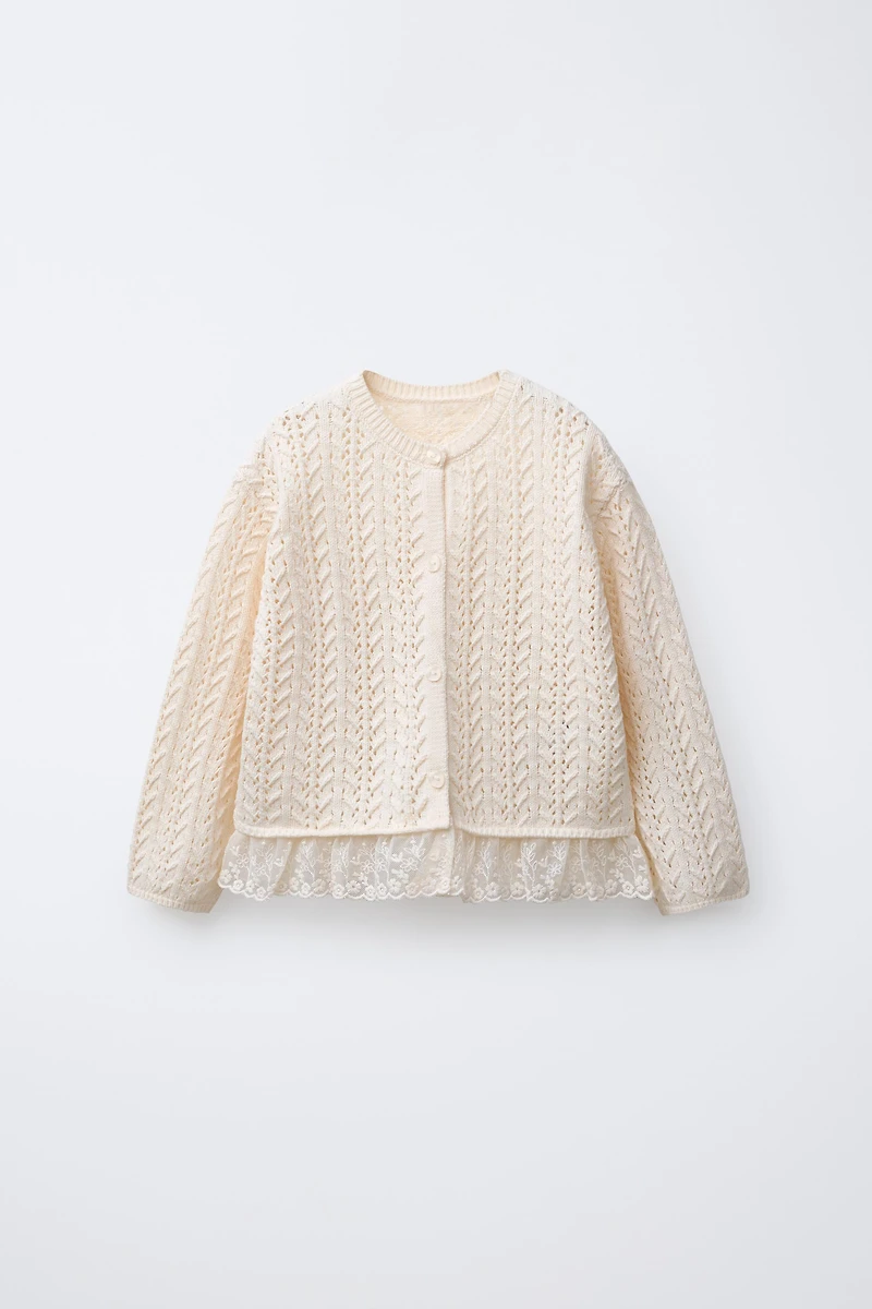 GILET EN MAILLE ROMANTIQUE