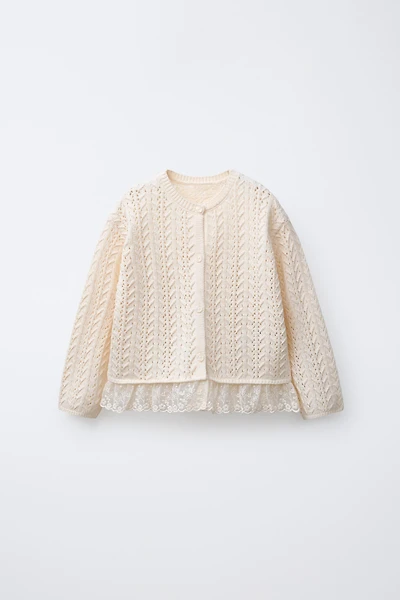 GILET EN MAILLE ROMANTIQUE