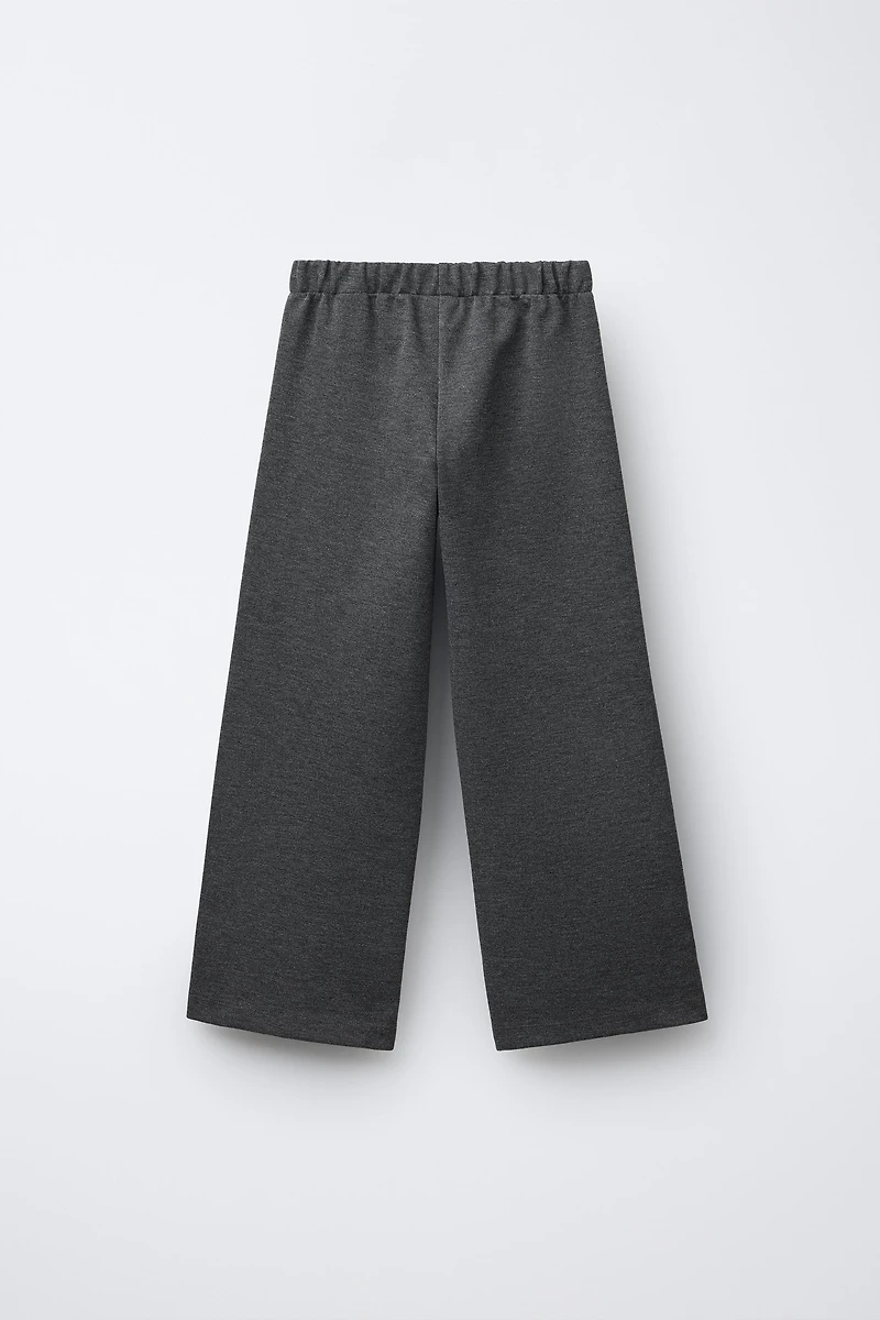 PANTALON WIDE LEG EN POINT ROMA