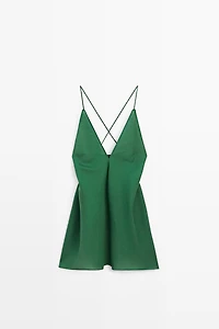 Asymmetric spaghetti strap top
