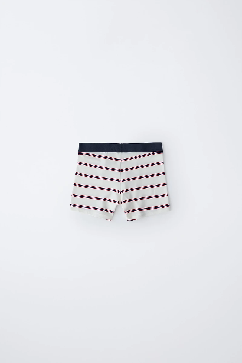 AGES 6-14 / FIVE-PACK OF STRIPED BOXERS
