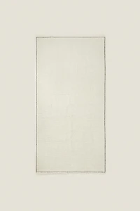 RECTANGULAR BOUCLÉ WOOL AREA RUG