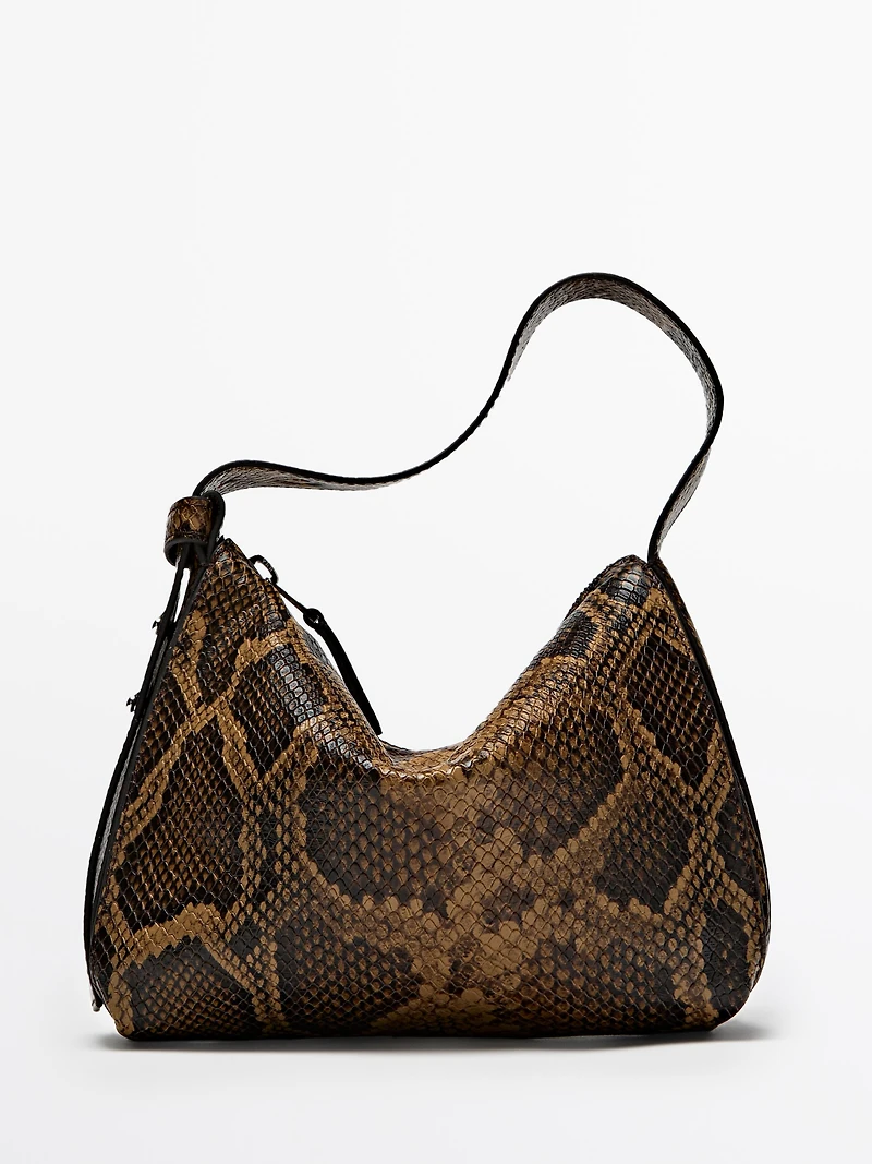 Petit sac porté épaule à imprimé animal