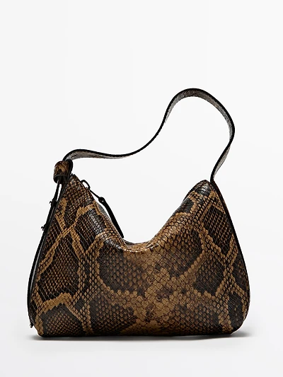 Petit sac porté épaule à imprimé animal