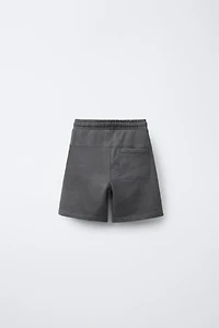STRAIGHT FIT GARMENT DYE SHORTS