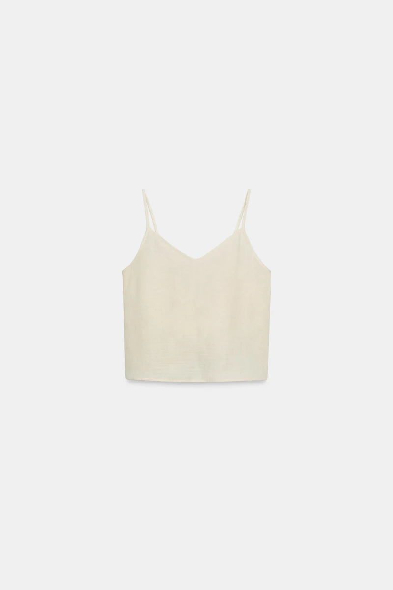 EMBROIDERED TIE TOP