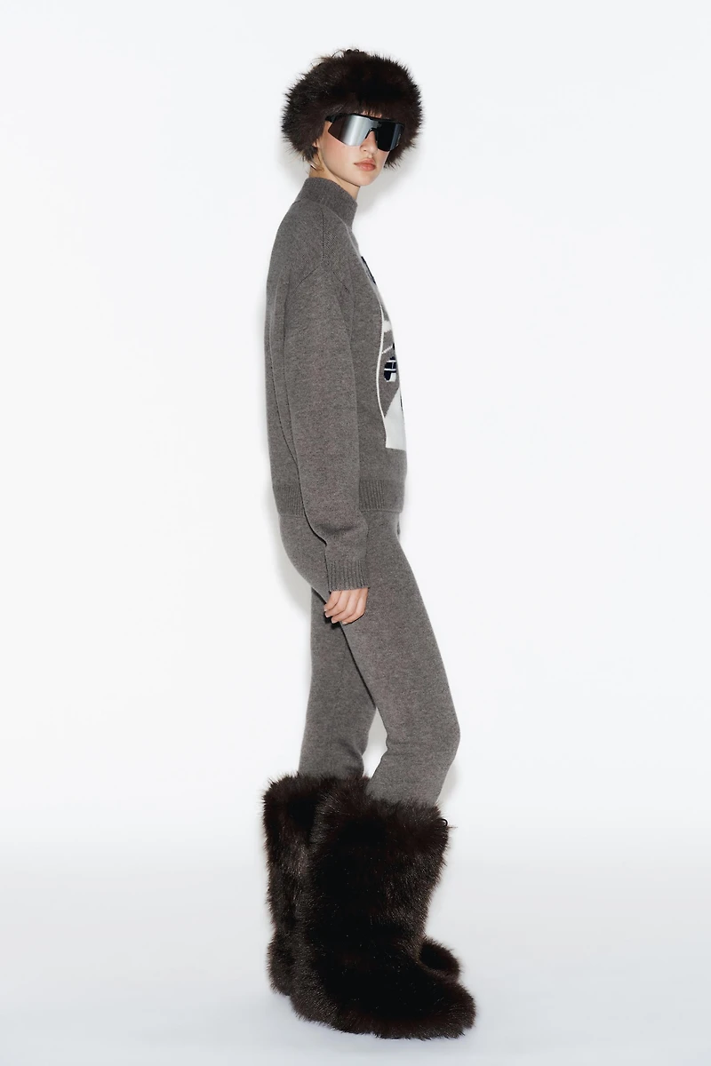 90% WOOL FLARE SKI COLLECTION PANTS