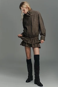 JUPE-PANTALON CHEVRON AVEC LAINE