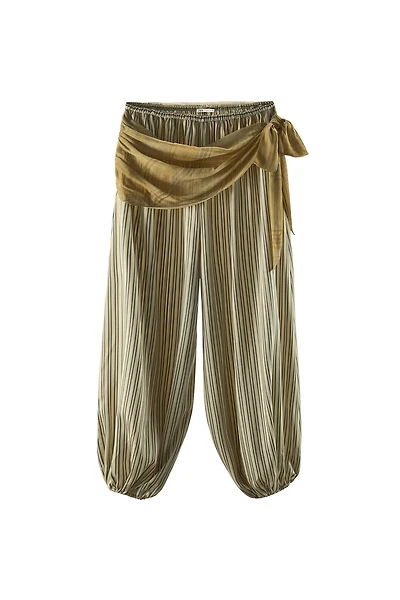 PANTALON RAYURES BOUFFANT PARÉO
