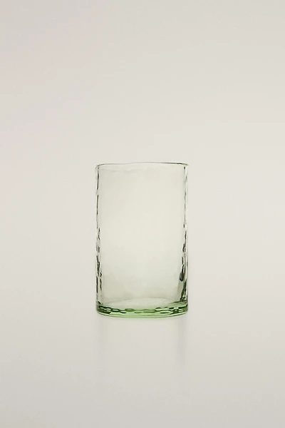 HAMMERED EFFECT GLASS SOFT DRINK TUMBLER