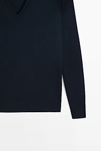 Pull en maille col V
