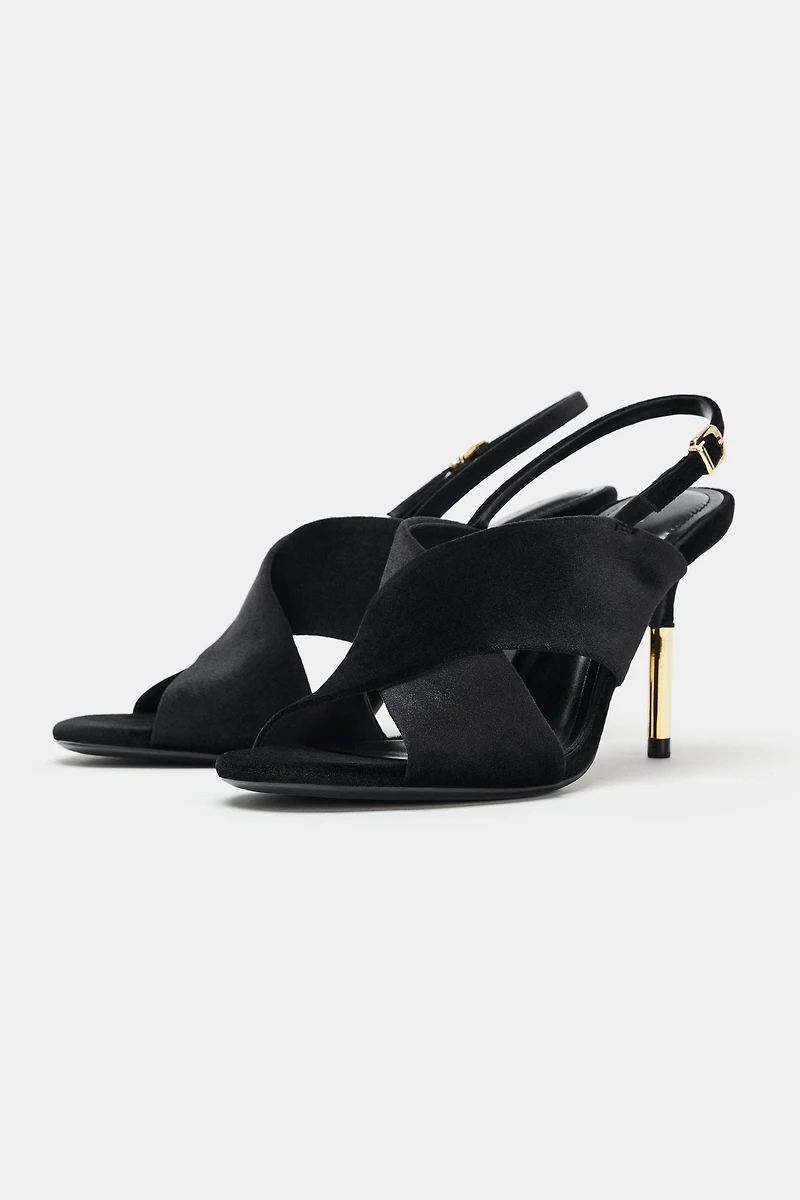 CRISSCROSS HEEL SANDALS