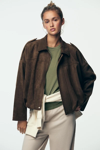 VESTE BOMBER EFFET DAIM