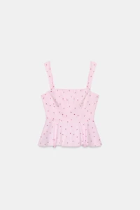 FLORAL STRIPED CORSET TOP