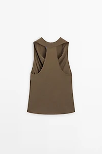 Flowing cotton halter top