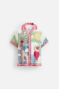 LANDSCAPE SATIN SHIRT