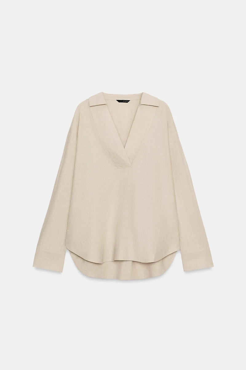 BLOUSE IMPRIMÉE À RAYURES