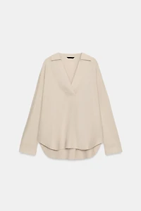 BLOUSE IMPRIMÉE À RAYURES
