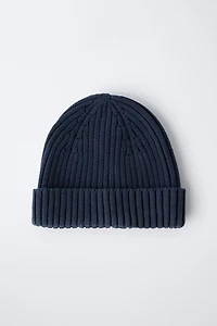 WASHED-EFFECT KNIT HAT