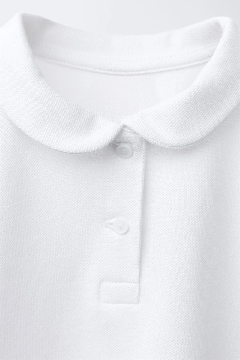 PIQUÉ PETER PAN COLLAR POLO SHIRT