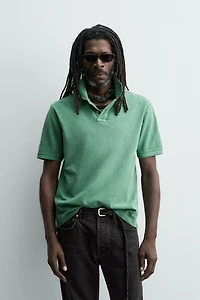 WASHED PIQUÉ POLO SHIRT AARON LEVINE X ZARA