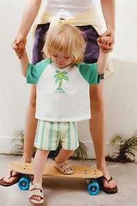PALM TREE RAGLAN SLEEVE T-SHIRT