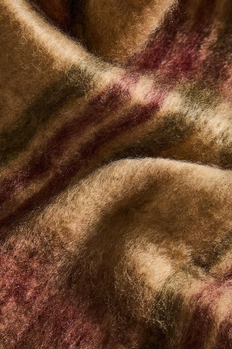 SOFT CHECK BLANKET WITH FRINGING