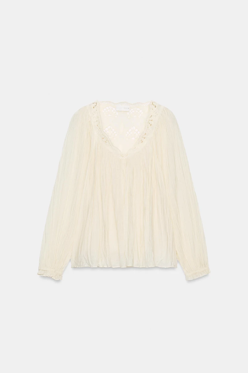 BLOUSE FROISSÉE BRODÉE ZW COLLECTION