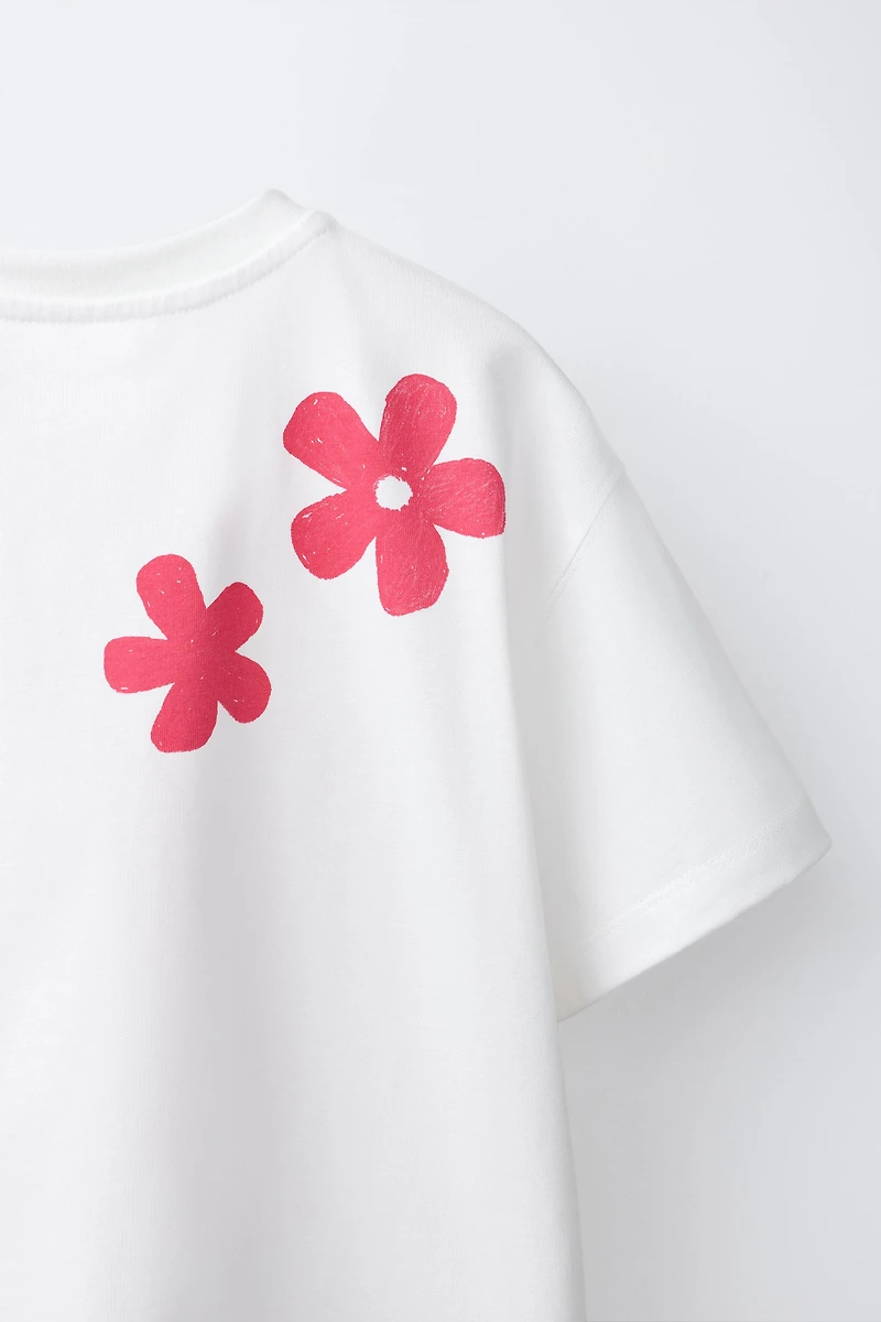 CROCHET FLORAL T-SHIRT