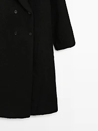 Long alpaca and wool coat