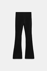 STUDDED STRETCH FLARE PANTS