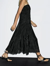 Robe midi fluide à godets