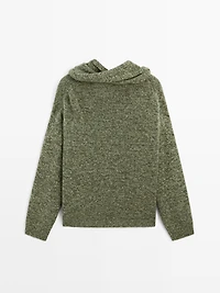 Pull écharpe en maille chinée - STUDIO