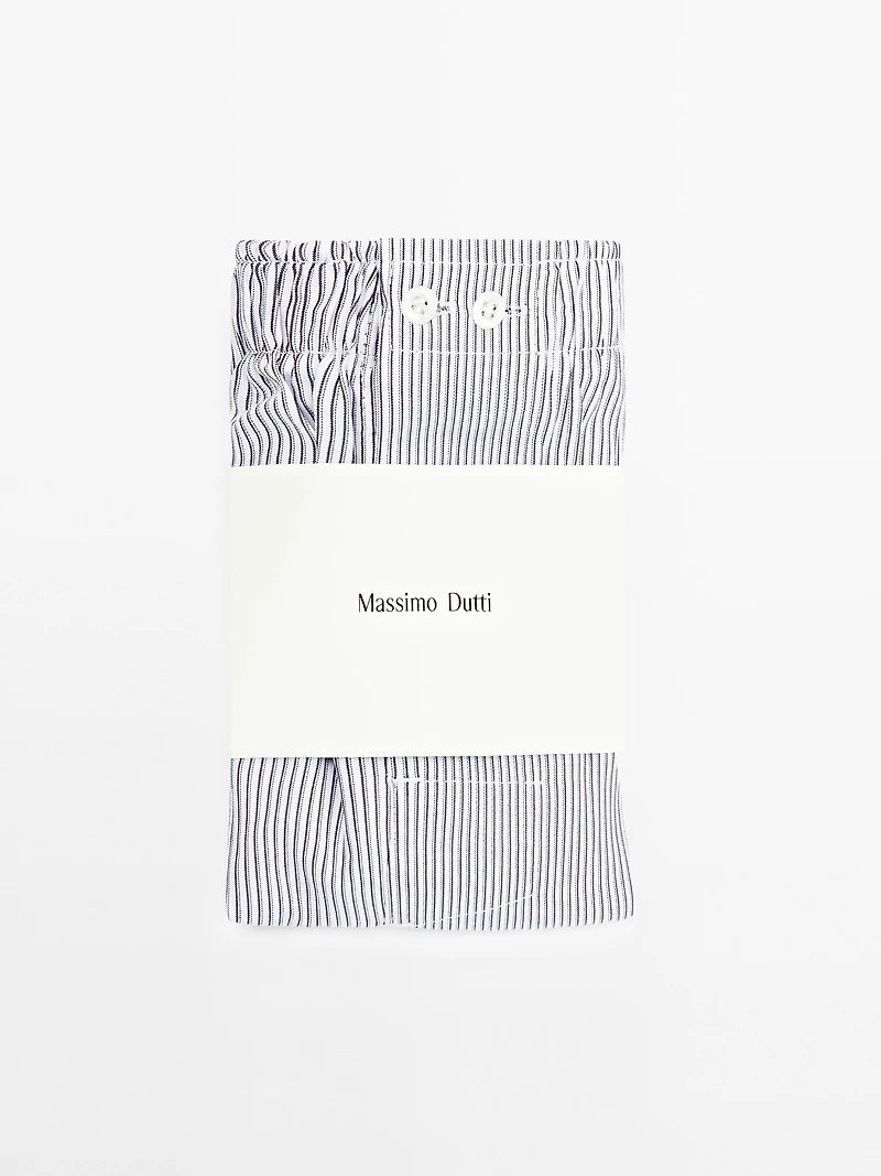 Double stripe print boxers