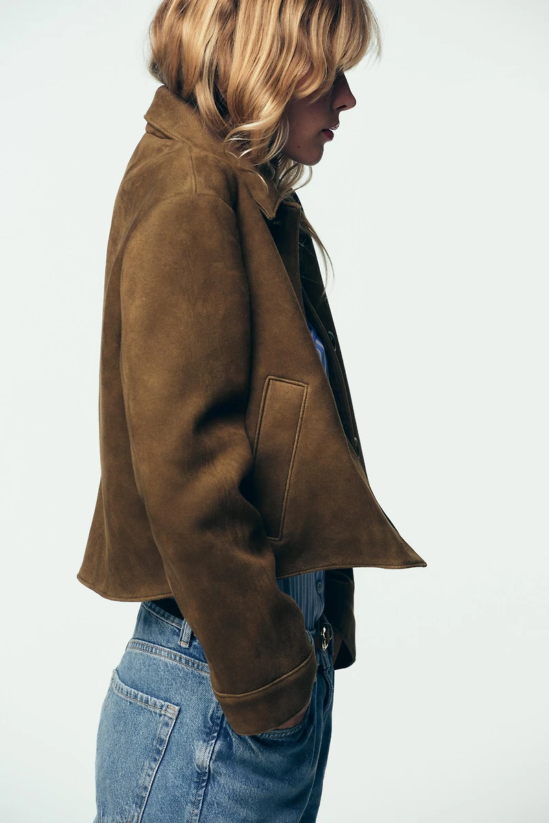 FAUX SUEDE JACKET