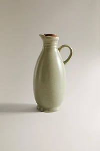 STONEWARE CRUET WITH LID