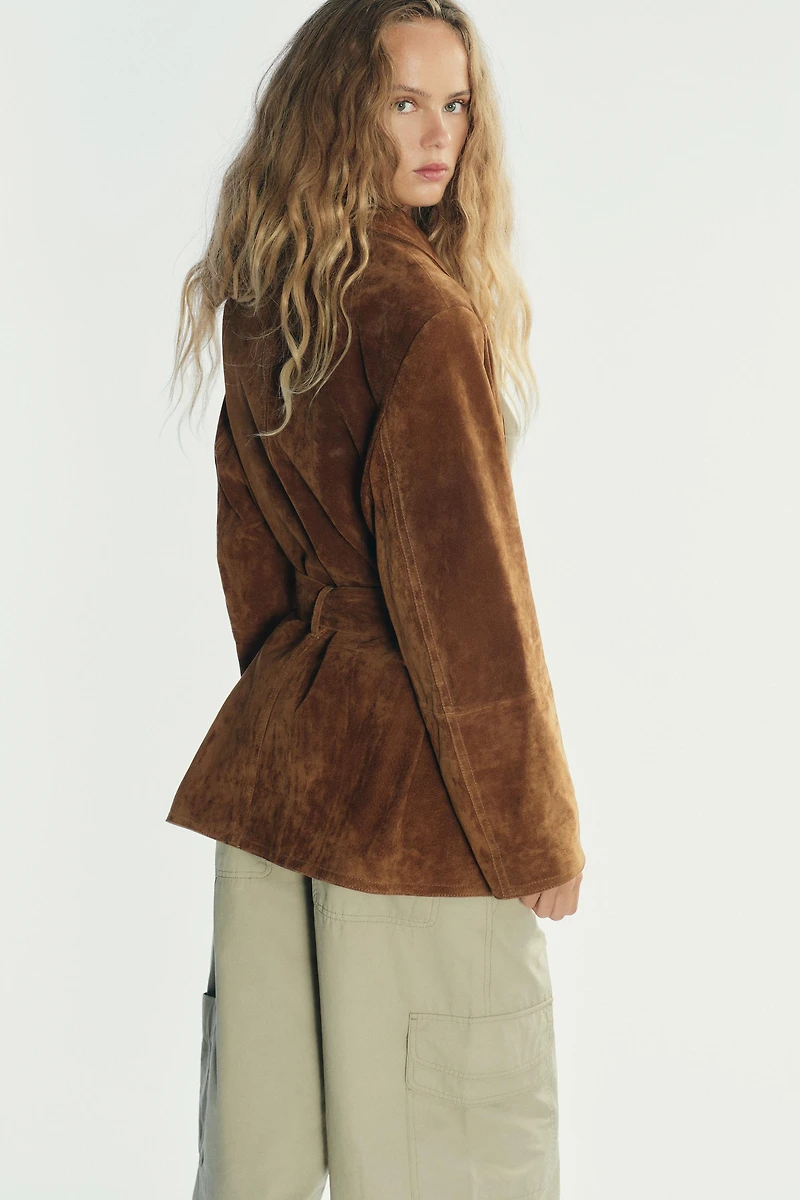 SUEDE LEATHER BLAZER
