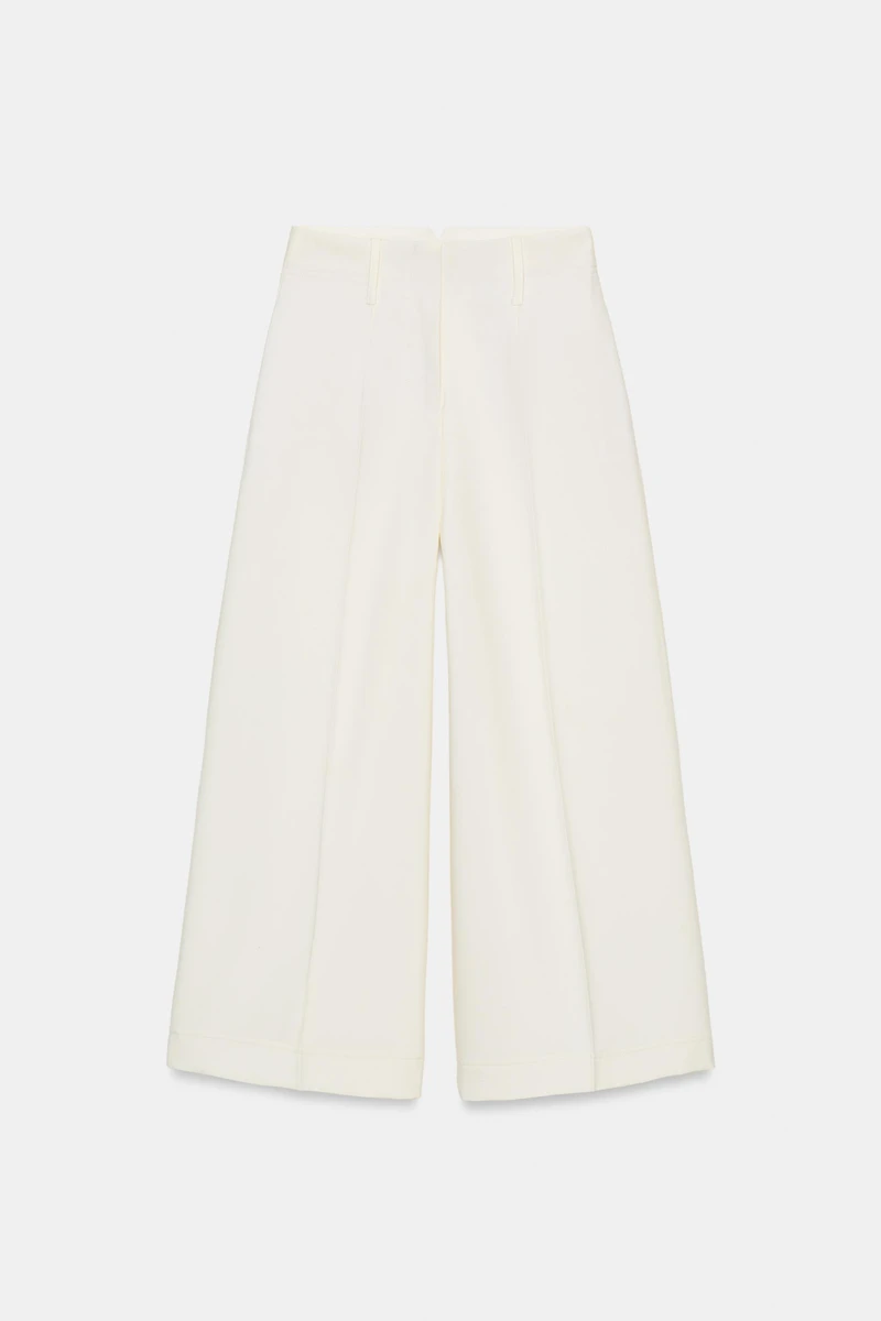 CROPPED WIDE LEG PANTS