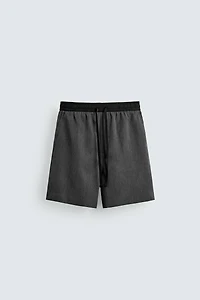 CONTRAST WAIST SHORTS