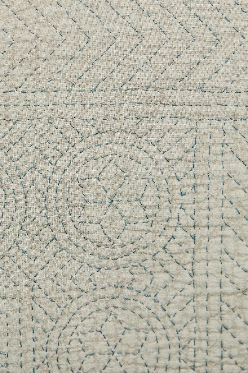 EMBROIDERED THROW PILLOW COVER